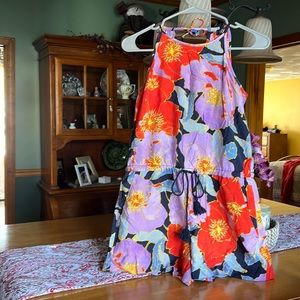 Loft cotton floral romper. Like new.  Worn couple of times. Fun for summer